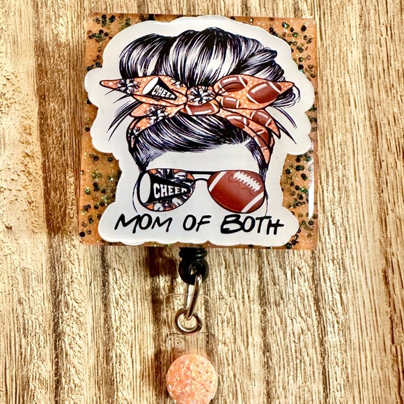 Mom of Both Cheerleader & Football Badge Reel - Picture 1 of 3